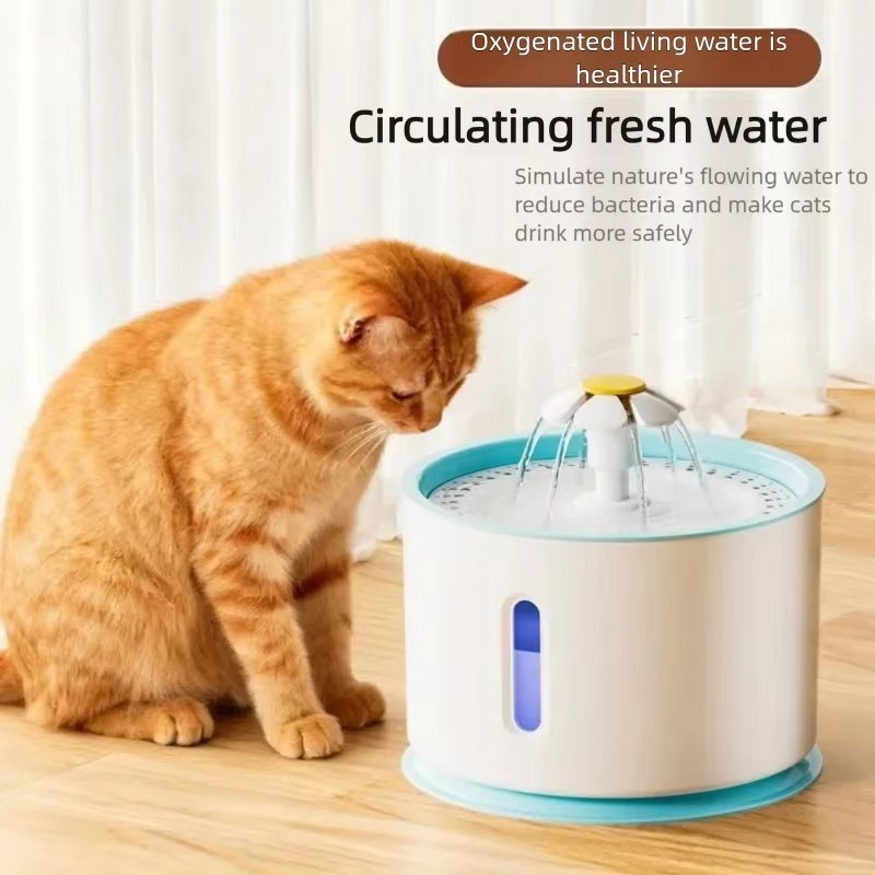 New 3.2L Stainless Steel Cat Water Fountain, USB Auto Smart Pet Drinking Fountain with Visual Water Window, Silent Pump for Cats